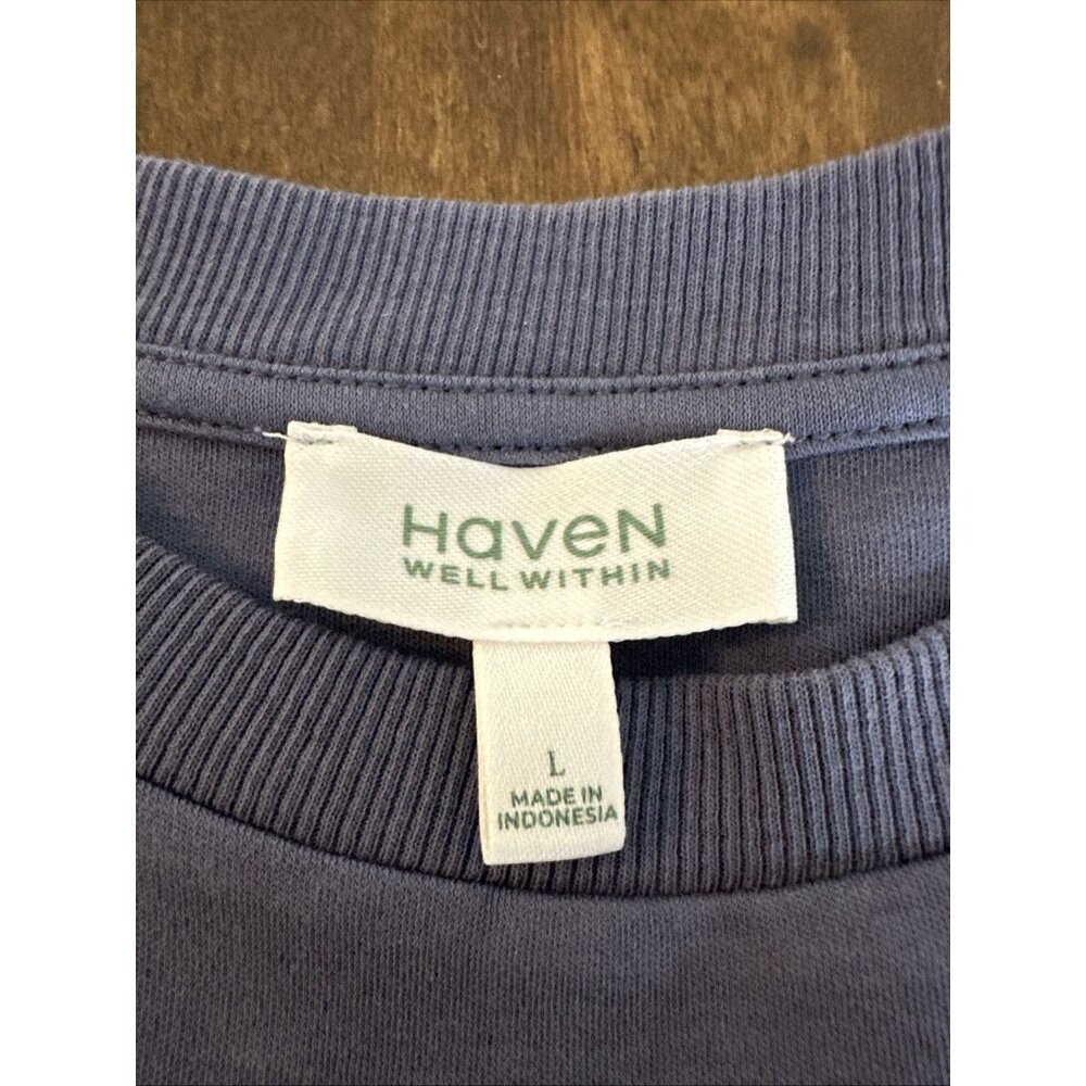 Haven Well Within Top Womens Tank Blue Minamalist Boho Lagenlook Sustainable - Picture 2 of 9